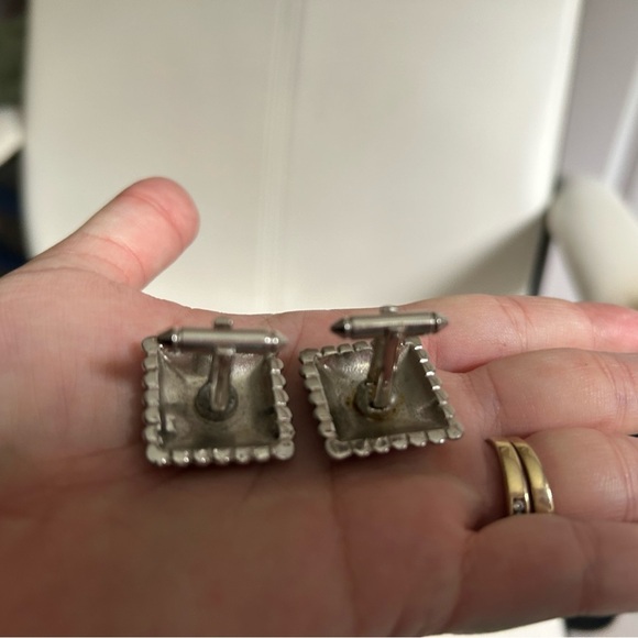 4/$50 nautical wedding Black and Silver Ship Cufflinks 🚢 - Picture 5 of 6